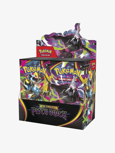 Pokémon TCG Mega Evolution Pitch Black Booster Box – front three-quarter