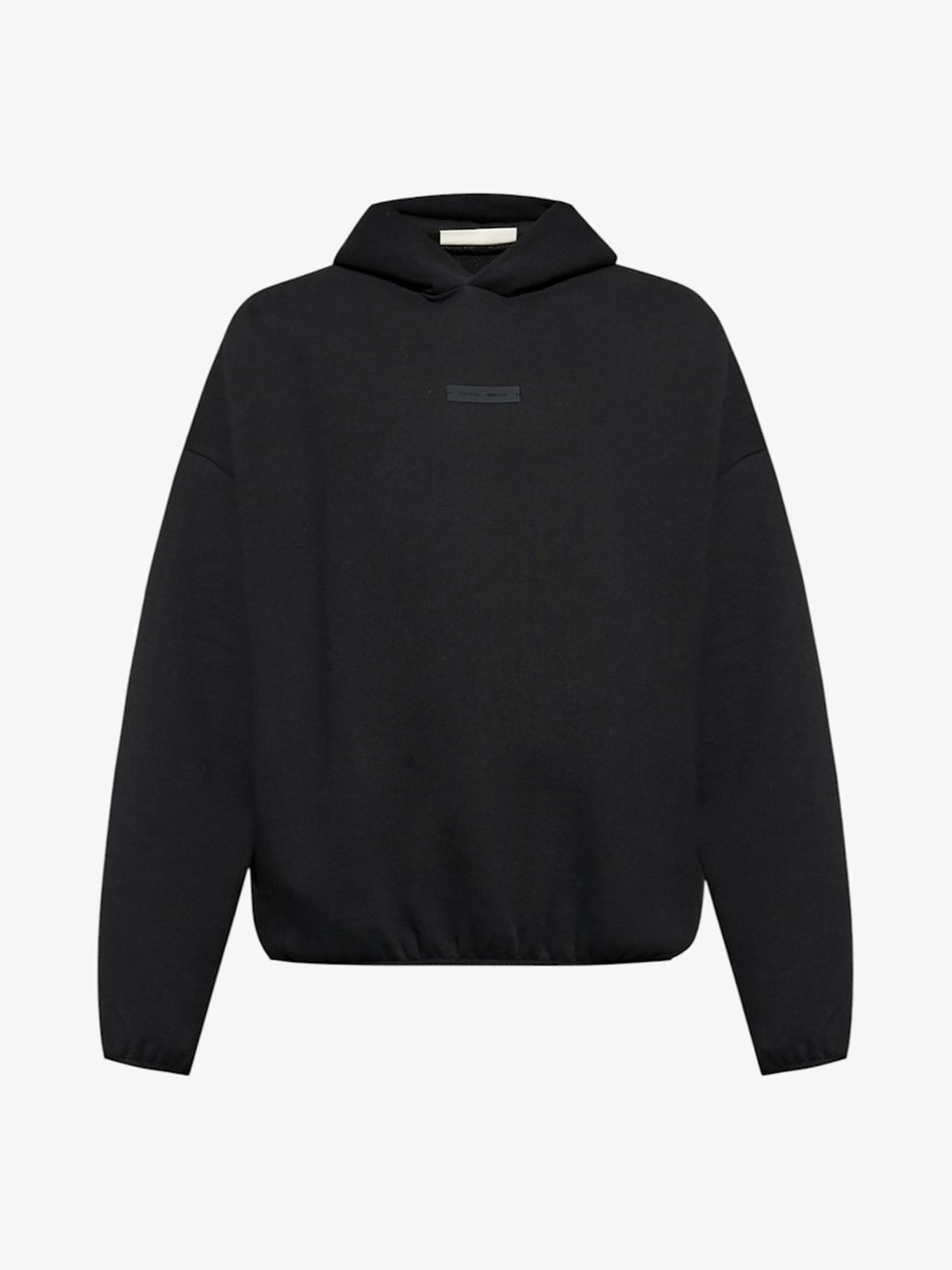 Fear of God Essentials Modern Fleece Hoodie 'Jet Black' – front three-quarter