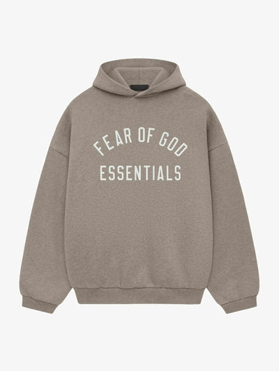 Fear of God Essentials Fleece Hoodie 'Heather Gray' – front three-quarter