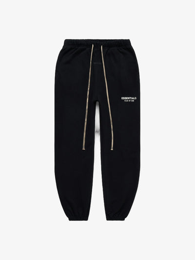 Fear of God Essentials Fleece Essential Sweatpant (FW24) 'Black' – front, flat lay