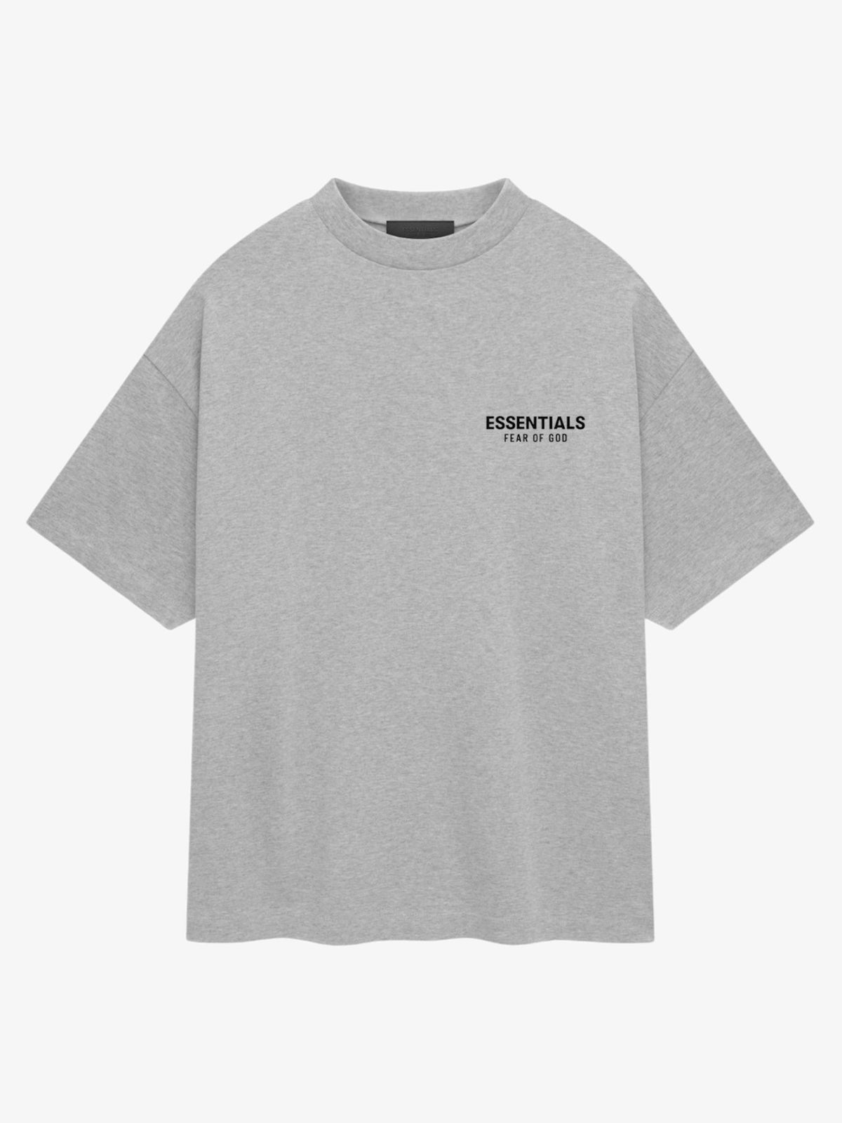 Fear of God Essentials Jersey Crewneck T-Shirt 'Light Heather Gray' – front three-quarter