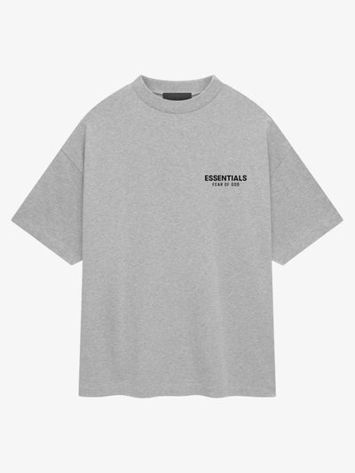 Fear of God Essentials Jersey Crewneck T-Shirt 'Light Heather Gray' – front three-quarter