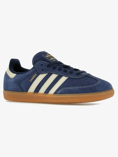 adidas Samba OG 'Night Indigo Warm Vanilla' – front three-quarter
