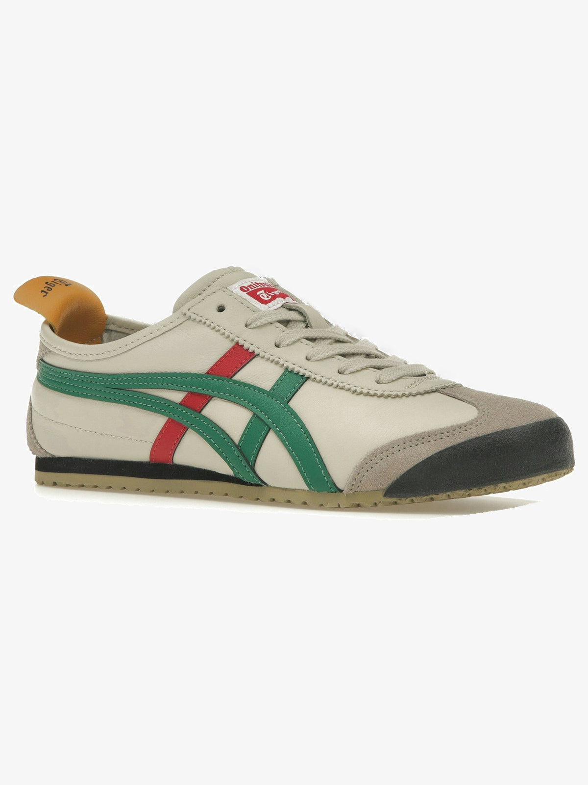 Onitsuka Tiger Mexico 66 'Birch Green Red Yellow' – front three-quarter