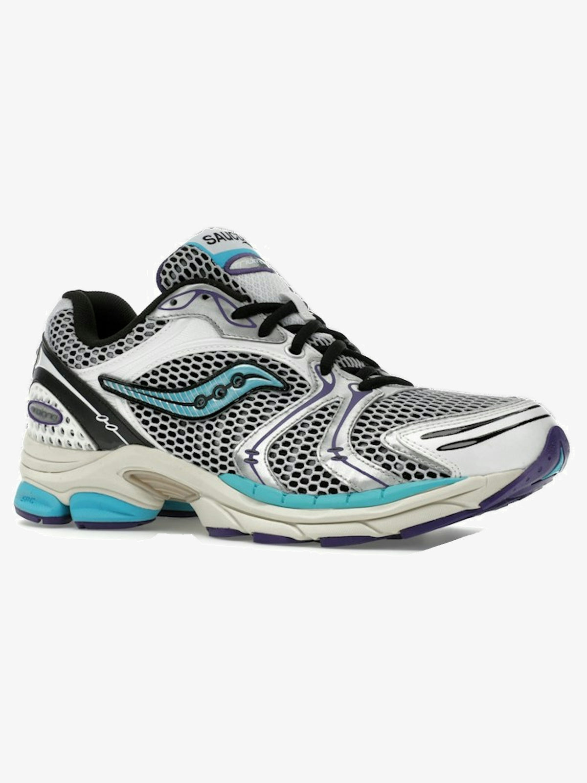 Saucony ProGrid Triumph 4 'White Blue' – front three-quarter