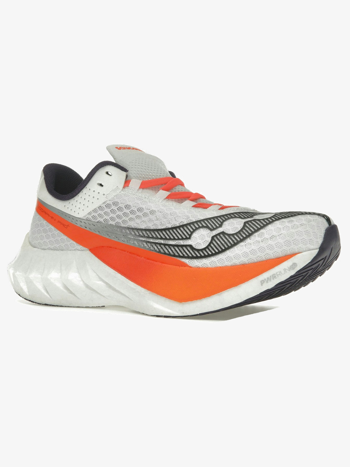 Saucony Endorphin Pro 4 'White Black' – front three-quarter