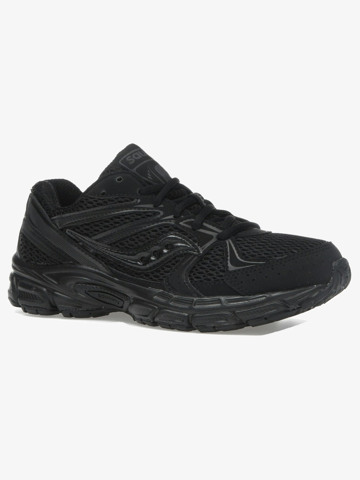 Saucony Ride Millennium Matte 'Triple Black' – front three-quarter