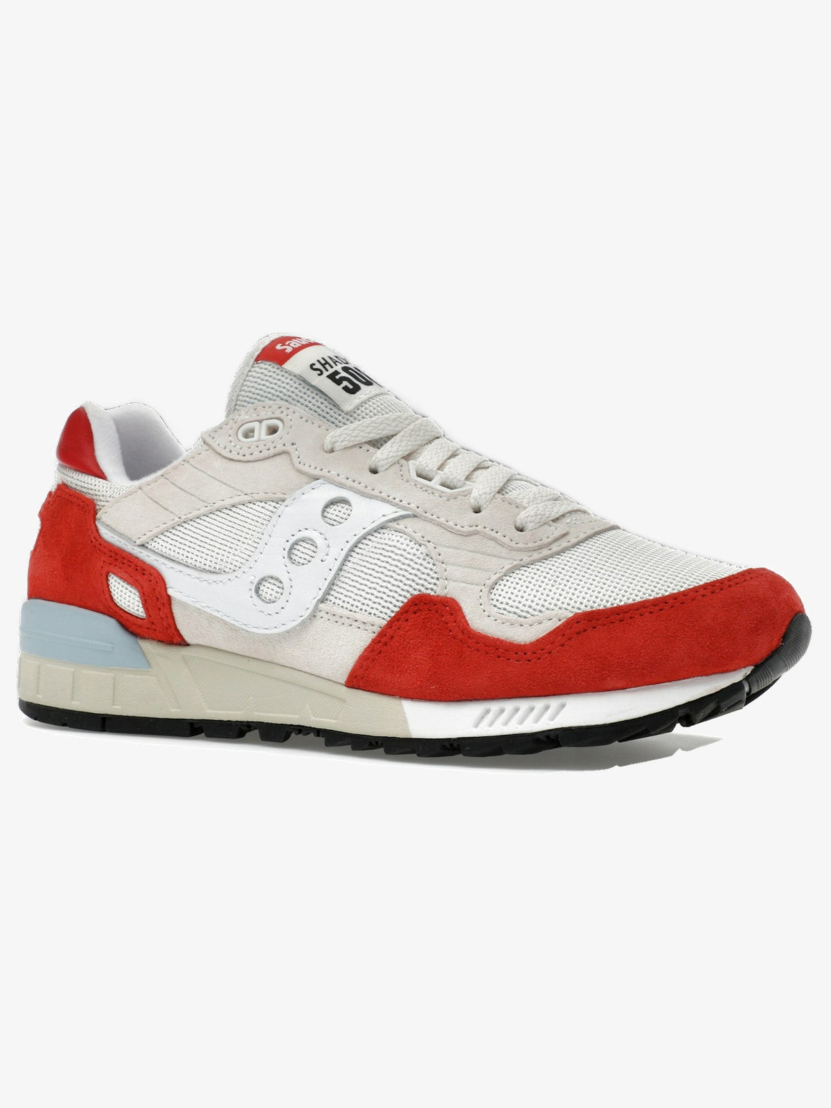 Saucony Shadow 5000 'White Cream Red' – front three-quarter