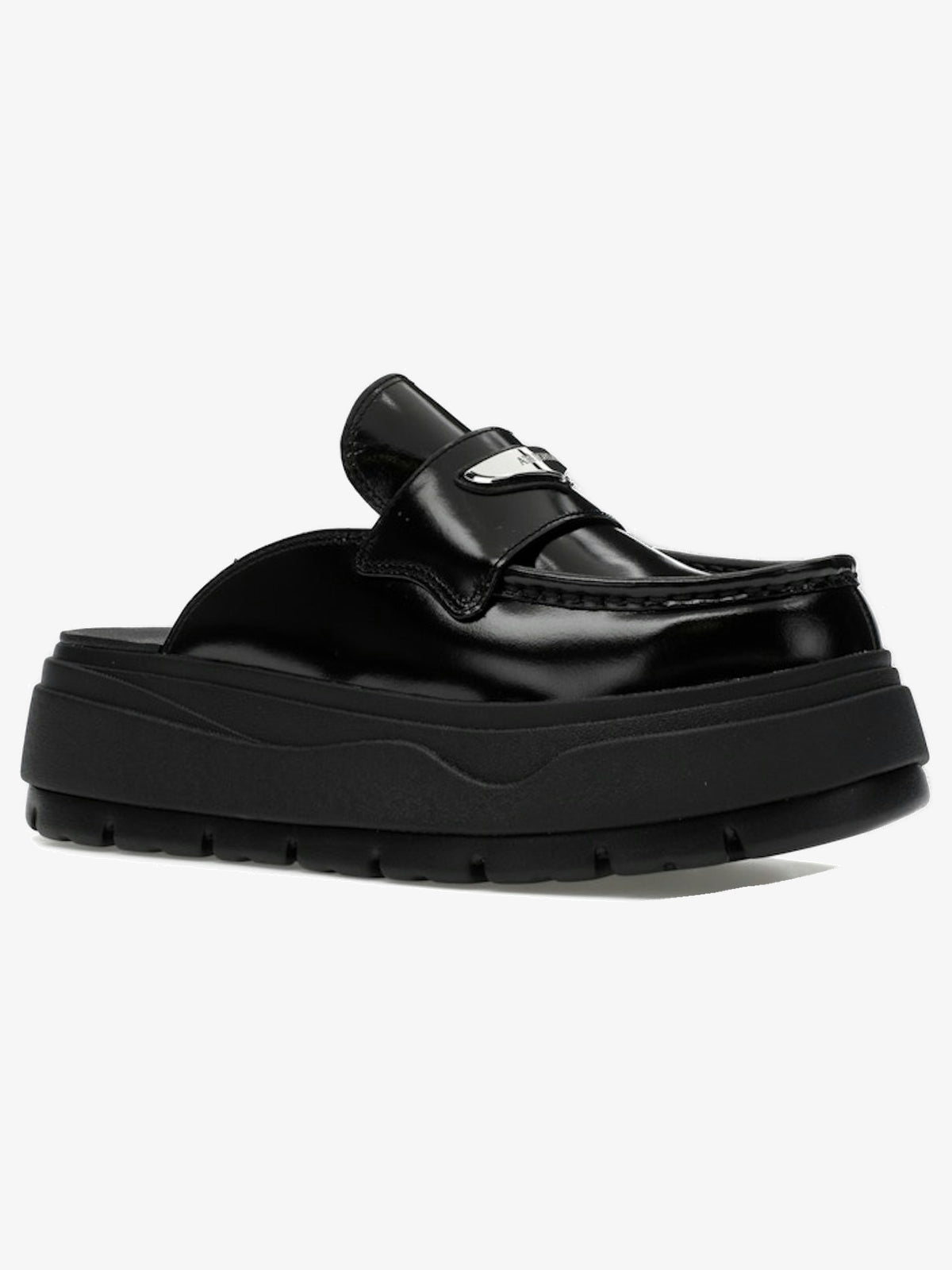 Jordan Mule 'Black Metallic Silver' (W) – front three-quarter