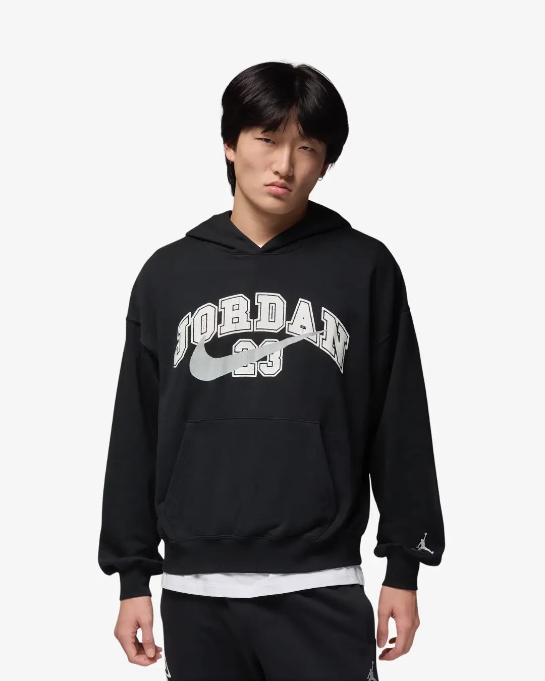 Jordan MVP Mens Oversized French Terry Pullover Hoodie (Black) Jordan
