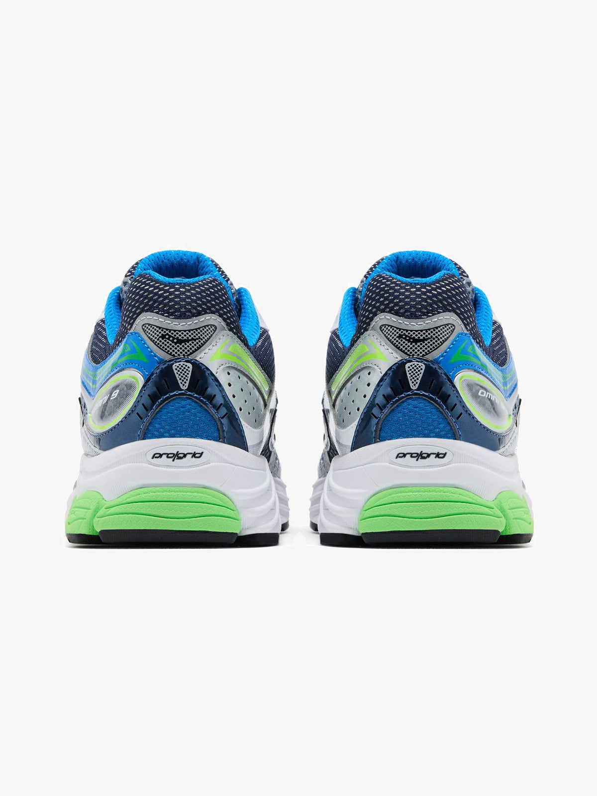 Saucony ProGrid Omni 9 'Grey Slime Blue' – back