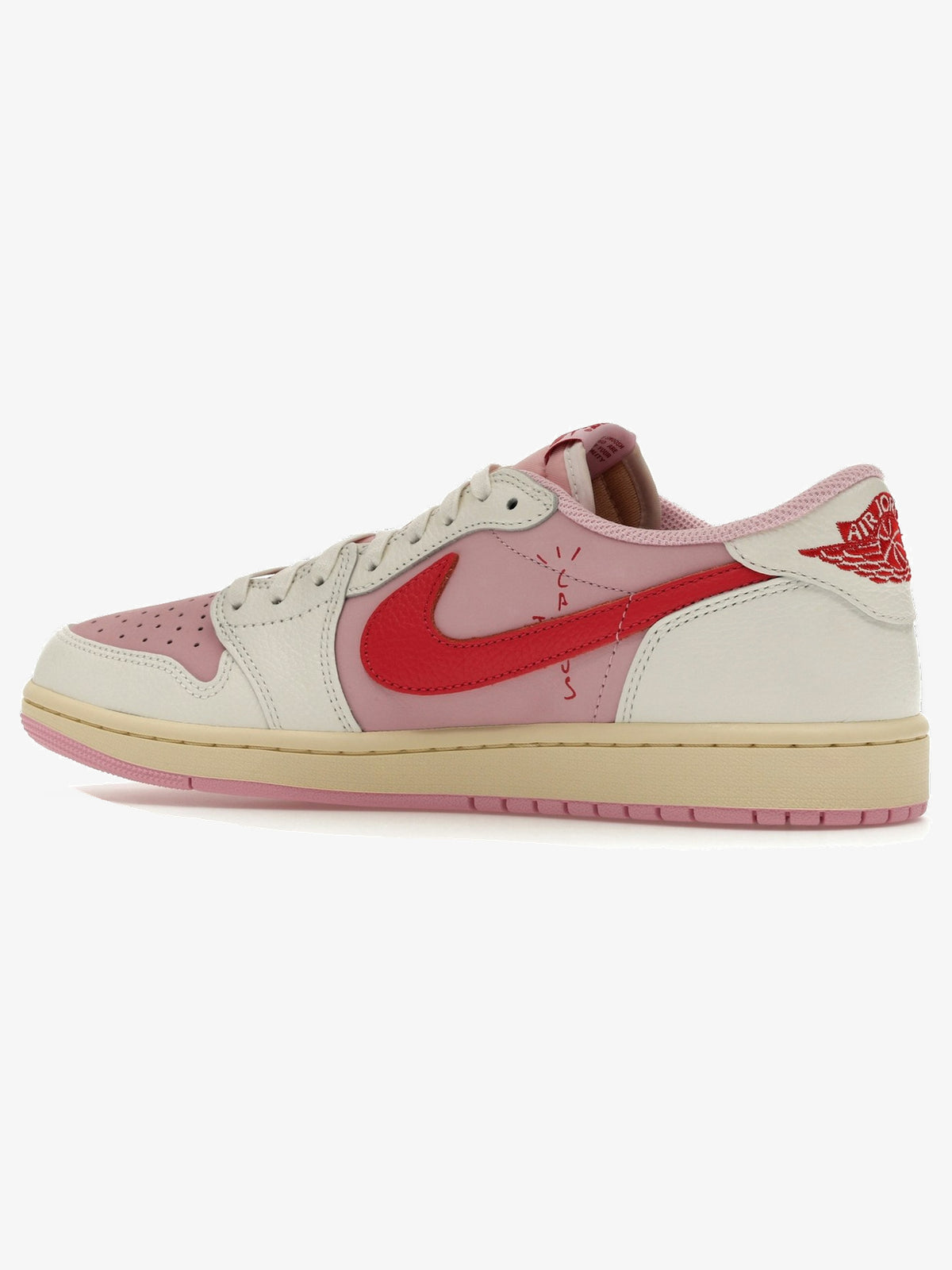 Jordan 1 Retro Low OG SP 'Travis Scott Sail Tropical Pink' – rear three-quarter