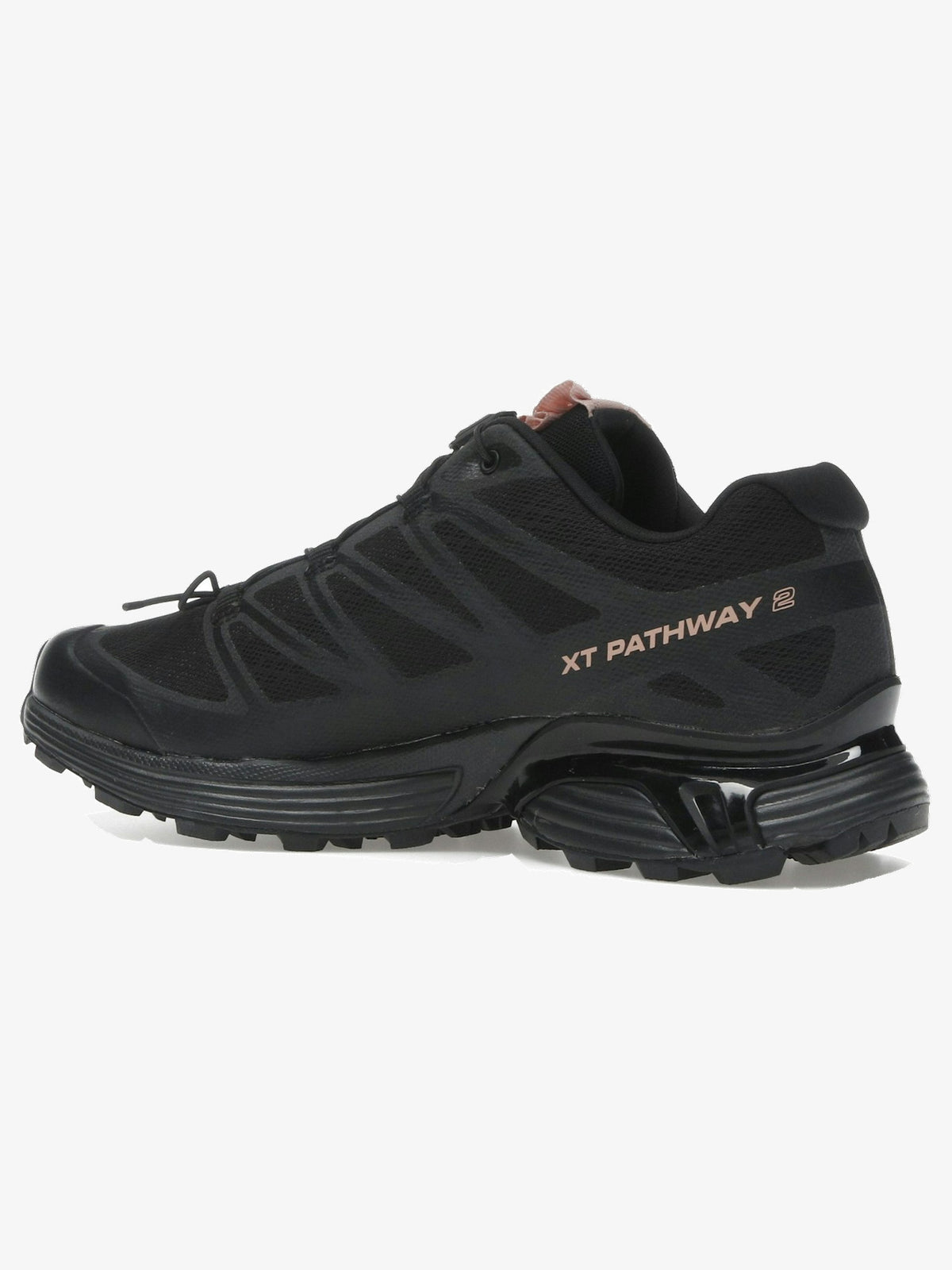 Salomon XT-Pathway 2 'Satin Black Mahogany Rose' – rear three-quarter