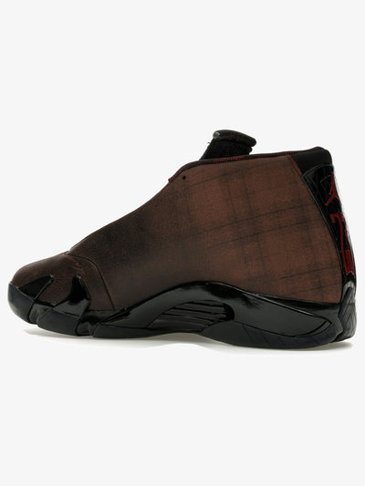 Jordan 14 Retro 'Mowalola Burnt Red' – rear three-quarter