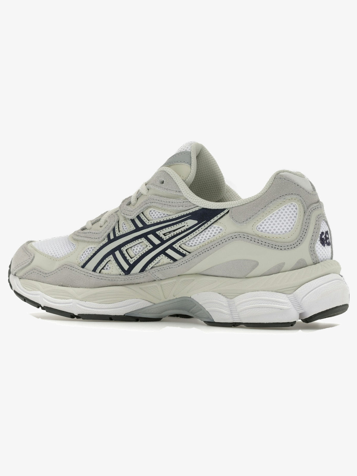 ASICS Gel-NYC 'White Midnight Navy Grey' – rear three-quarter