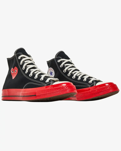 Comme des Garcons Play x Coverse Chuck 70 High Black Red Converse