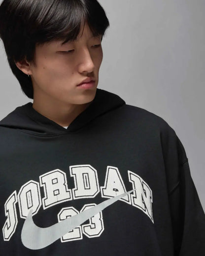 Jordan MVP Mens Oversized French Terry Pullover Hoodie (Black) Jordan