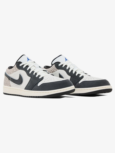 Jordan 1 Low SE 'Sail Deep Pewter Elephent Print' – pair