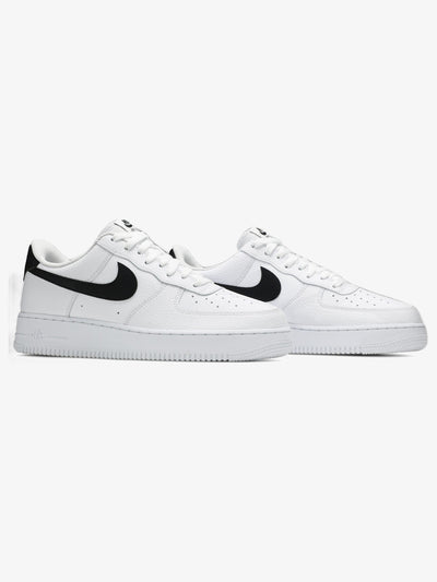 Nike Air Force 1 Low '07 'White Black Pebbled Leather' – pair