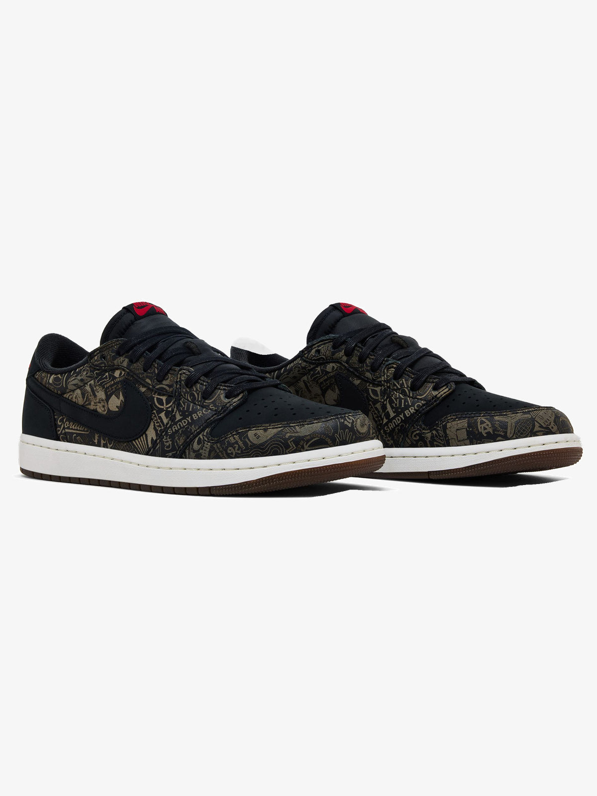 Jordan 1 Retro Low OG 'Laser Black University Red' – pair