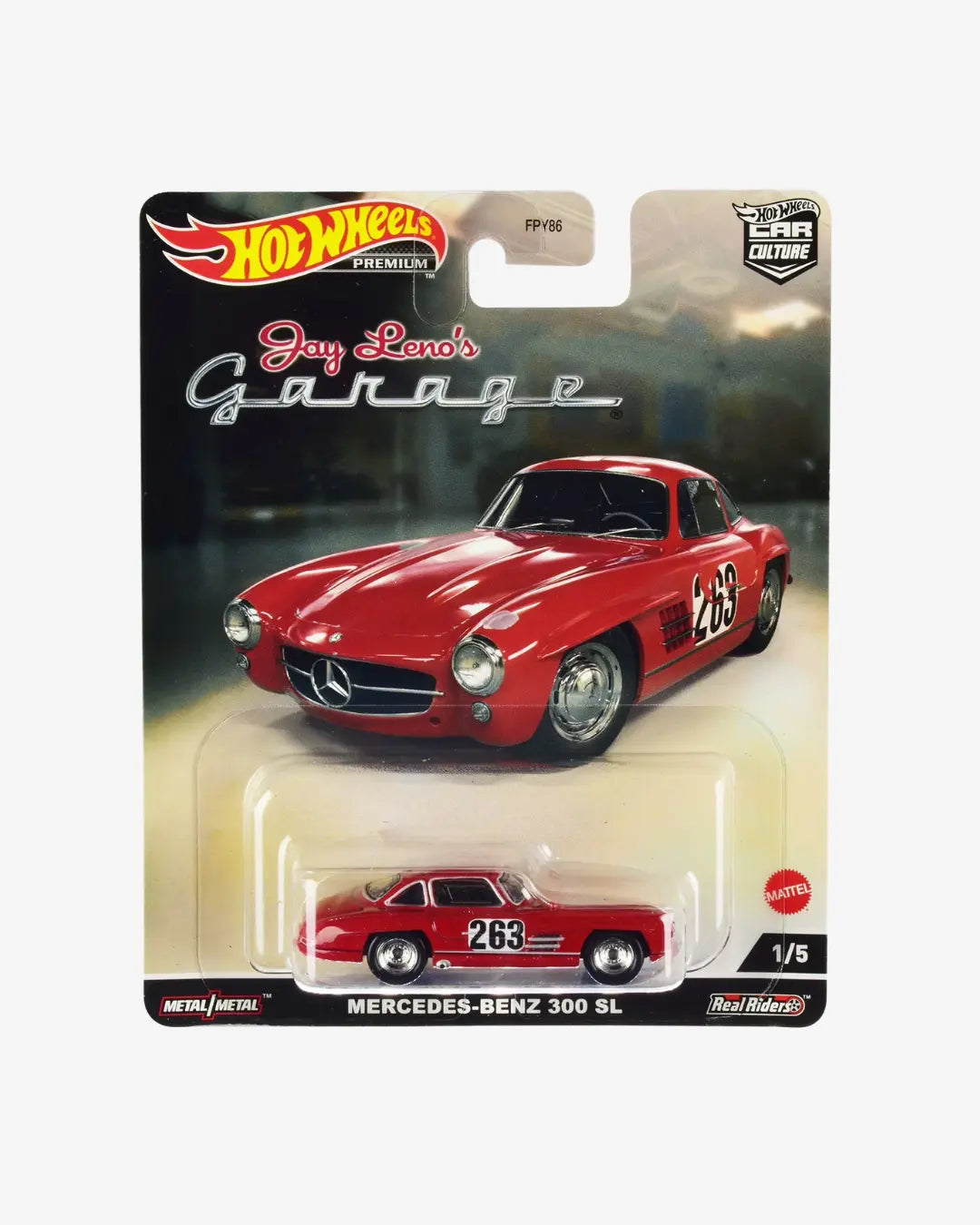 Mercedes-Benz 300 SL Jay Lenos Garage Car Culture Hot Wheels Premium Basement