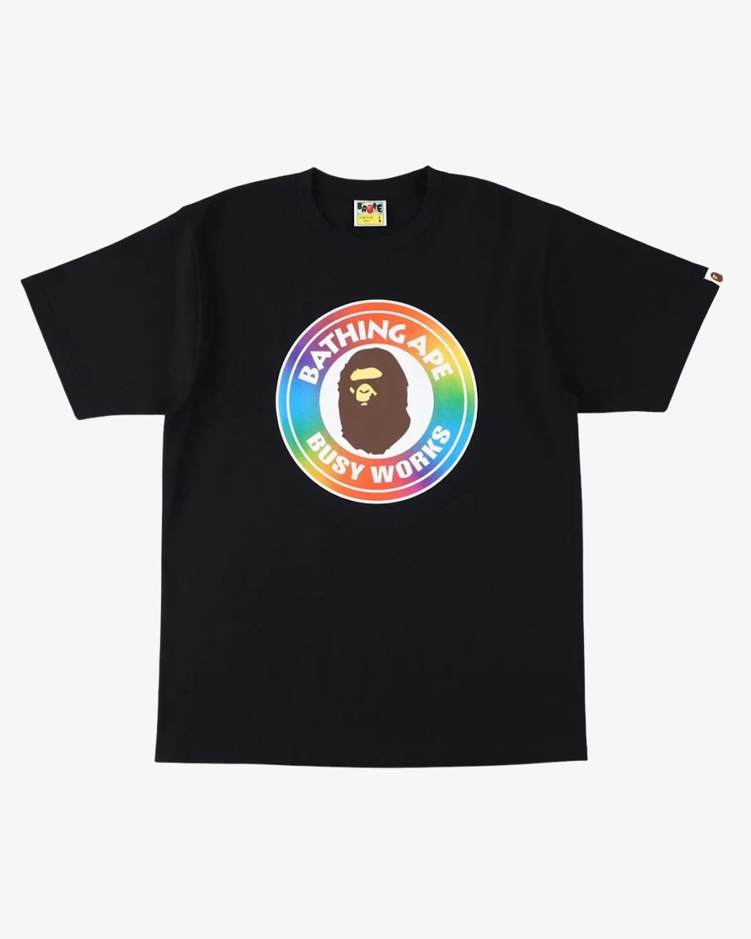 BAPE Rainbow Busy Works Tee black